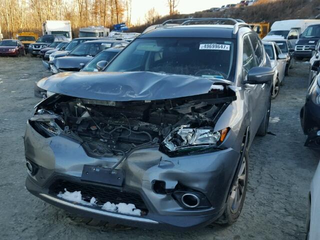 5N1AT2MV3EC779537 - 2014 NISSAN ROGUE S GRAY photo 2