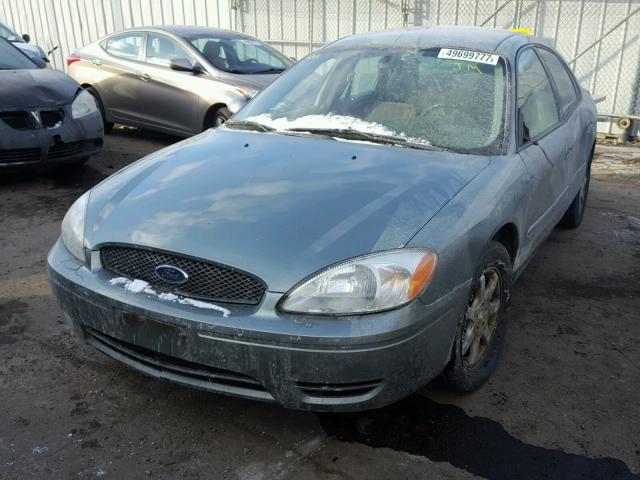 1FAFP56U87A134519 - 2007 FORD TAURUS SEL GREEN photo 2