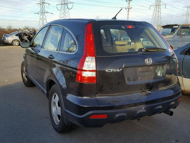 JHLRE48347C057635 - 2007 HONDA CR-V LX BLACK photo 3