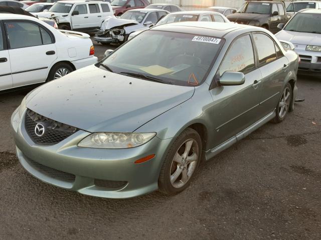 1YVHP80D545N13554 - 2004 MAZDA 6 S TEAL photo 2