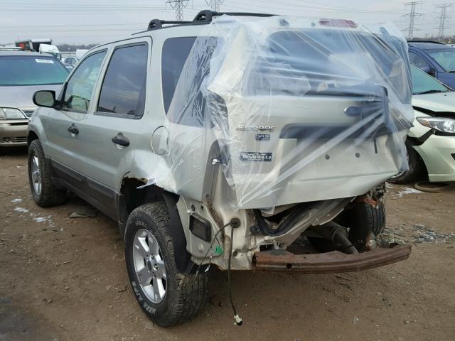 1FMYU03156KA98351 - 2006 FORD ESCAPE XLT SILVER photo 3