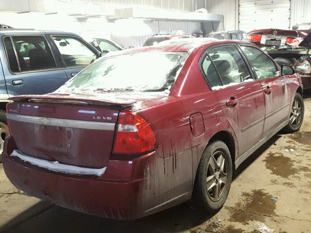 1G1ZT54804F152173 - 2004 CHEVROLET MALIBU LS MAROON photo 4