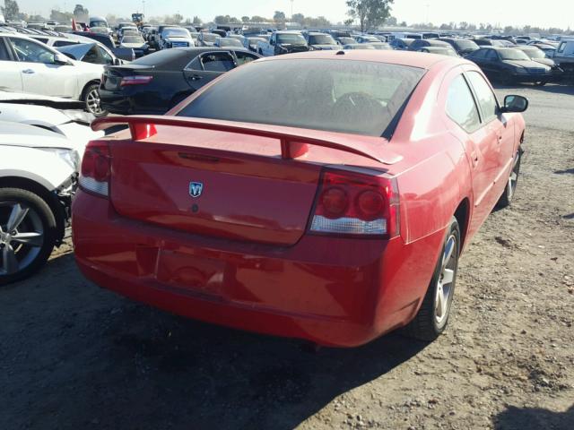 2B3CA3CV9AH251990 - 2010 DODGE CHARGER SX RED photo 4