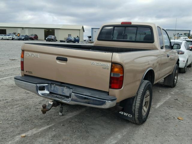 4TAWM72N7YZ574615 - 2000 TOYOTA TACOMA XTR GOLD photo 4