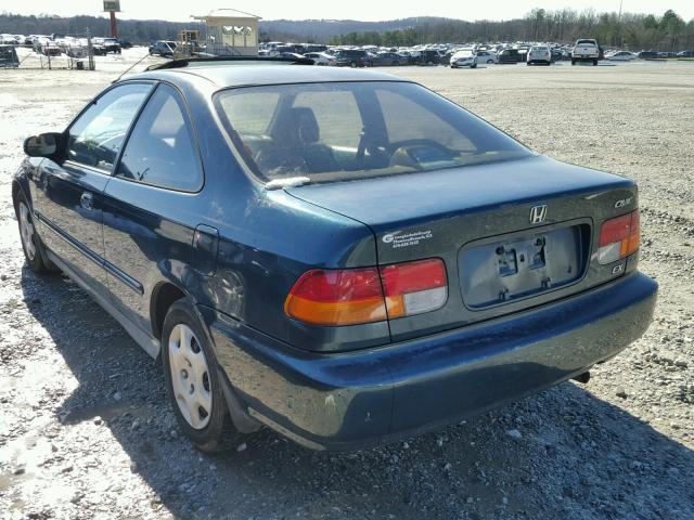 1HGEJ8146WL100602 - 1998 HONDA CIVIC EX GREEN photo 3