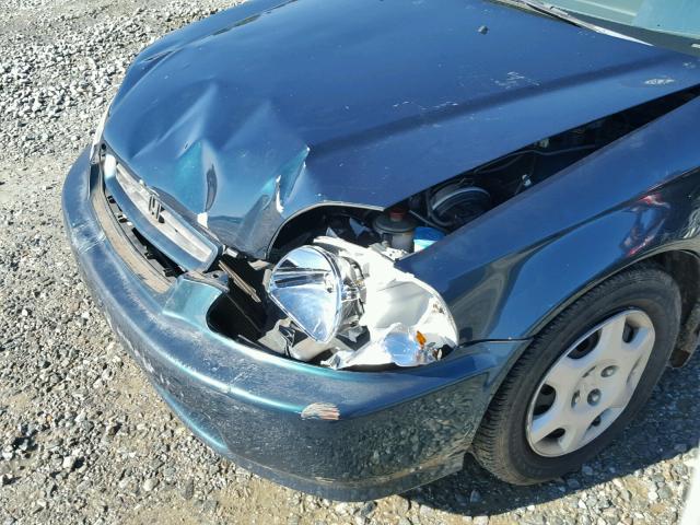 1HGEJ8146WL100602 - 1998 HONDA CIVIC EX GREEN photo 9
