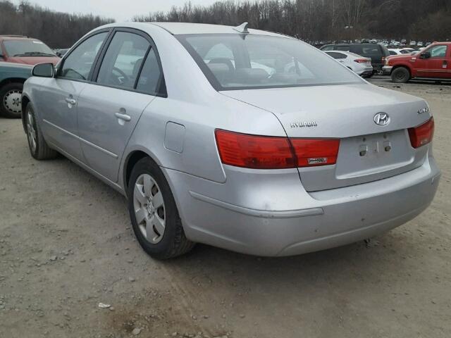 5NPET46C49H413285 - 2009 HYUNDAI SONATA GLS SILVER photo 3