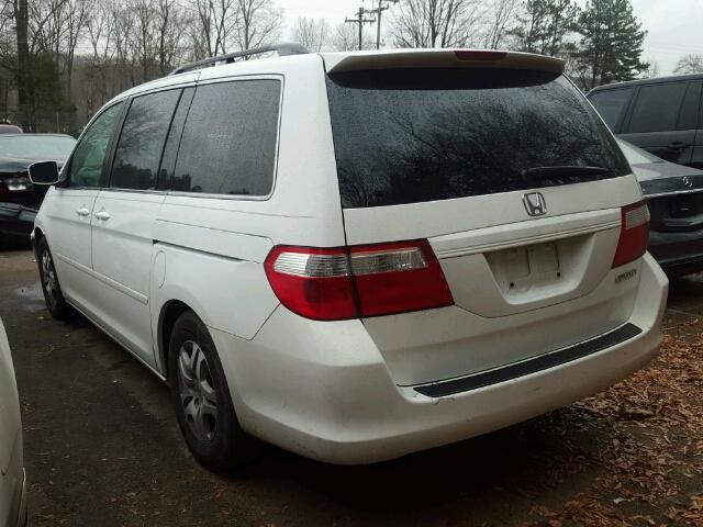 5FNRL38785B057167 - 2005 HONDA ODYSSEY EX WHITE photo 3