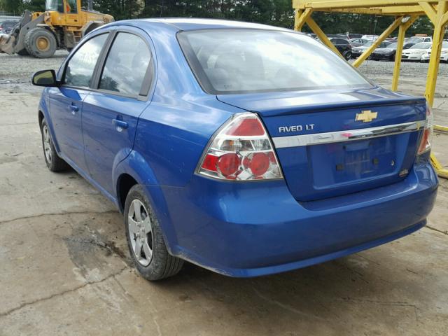 KL1TD5DE7AB047589 - 2010 CHEVROLET AVEO LS BLUE photo 3