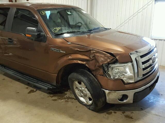 1FTEW1CM2BKD27693 - 2011 FORD F150 SUPER BROWN photo 9