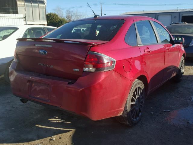 1FAHP3GN8AW281275 - 2010 FORD FOCUS SES RED photo 4