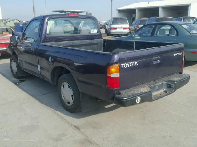 4TANL42N4WZ124365 - 1998 TOYOTA TACOMA PURPLE photo 3