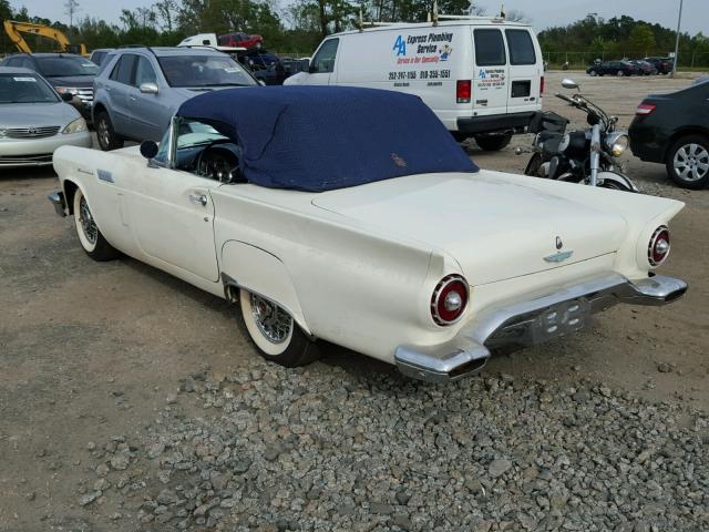 D7FH394027 - 1957 FORD T-BIRD WHITE photo 3