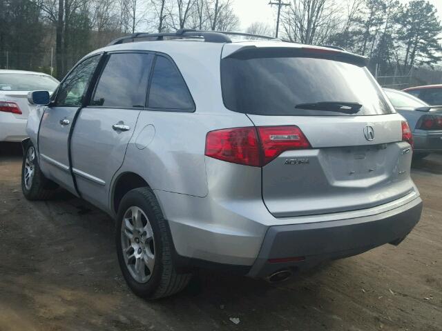 2HNYD28318H504351 - 2008 ACURA MDX TECHNO SILVER photo 3