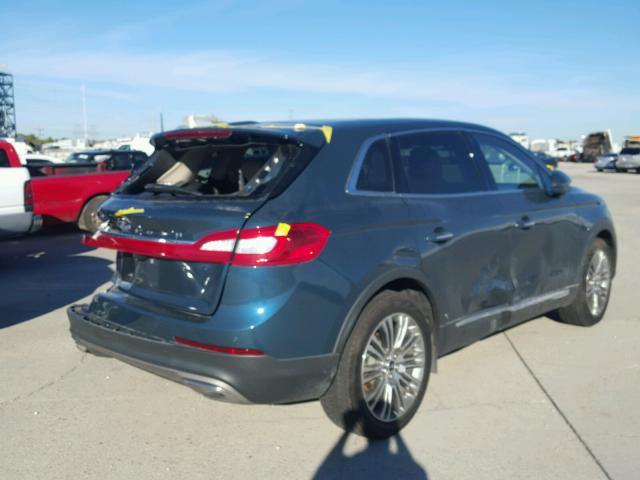 2LMTJ6LR5GBL66553 - 2016 LINCOLN MKX RESERV BLUE photo 4