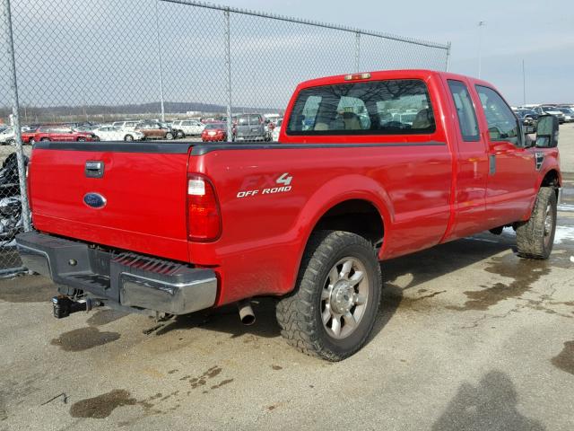 1FTSX21589EA70646 - 2009 FORD F250 SUPER RED photo 4