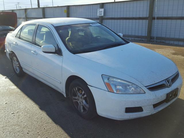 1HGCM56387A228995 - 2007 HONDA ACCORD SE WHITE photo 1