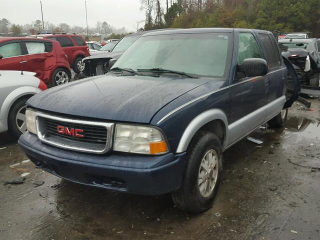 1GTDT13XX4K130577 - 2004 GMC SONOMA BLUE photo 2