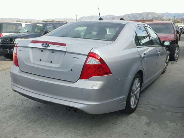 3FAHP0JA2AR217935 - 2010 FORD FUSION SEL GRAY photo 4