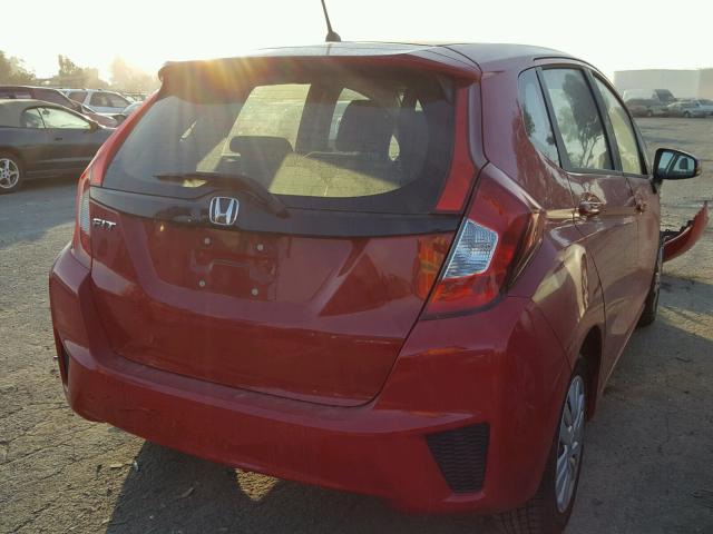 JHMGK5H52GS006689 - 2016 HONDA FIT LX RED photo 4