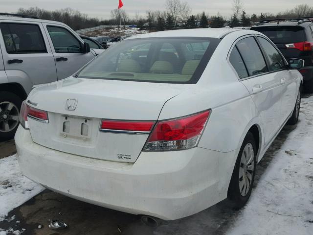 1HGCP2F37CA132257 - 2012 HONDA ACCORD LX WHITE photo 4