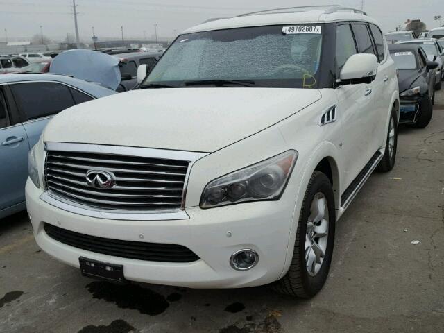 JN8AZ2NE3E9063966 - 2014 INFINITI QX80 WHITE photo 2