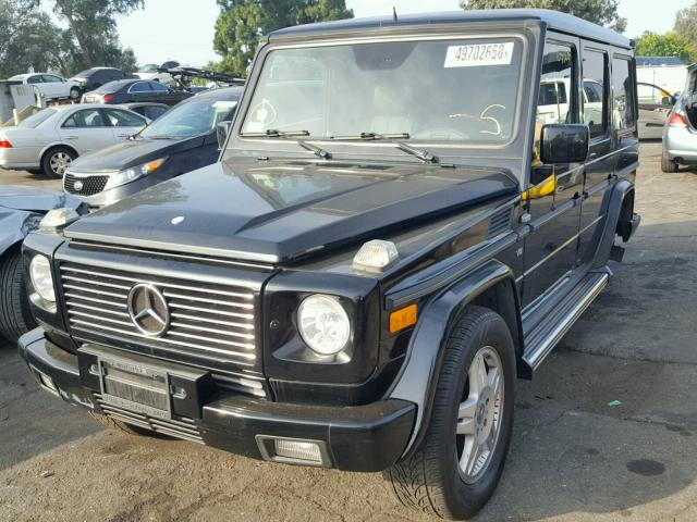 WDCYR49E12X130484 - 2002 MERCEDES-BENZ G 500 BLACK photo 2