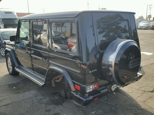 WDCYR49E12X130484 - 2002 MERCEDES-BENZ G 500 BLACK photo 3