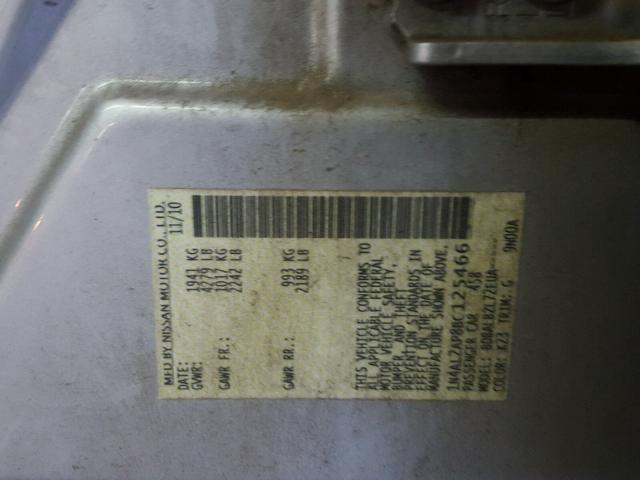 1N4AL2AP8BC125466 - 2011 NISSAN ALTIMA BAS SILVER photo 10