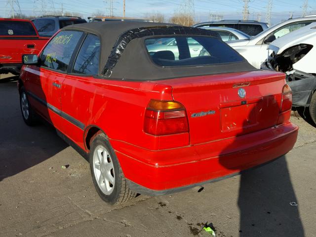 WVWBB81E3SK030306 - 1995 VOLKSWAGEN CABRIO RED photo 3