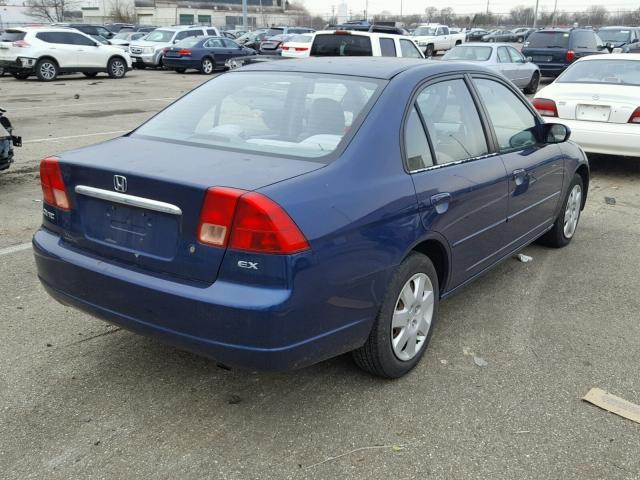 1HGES26771L036611 - 2001 HONDA CIVIC EX 蓝色 照片 4