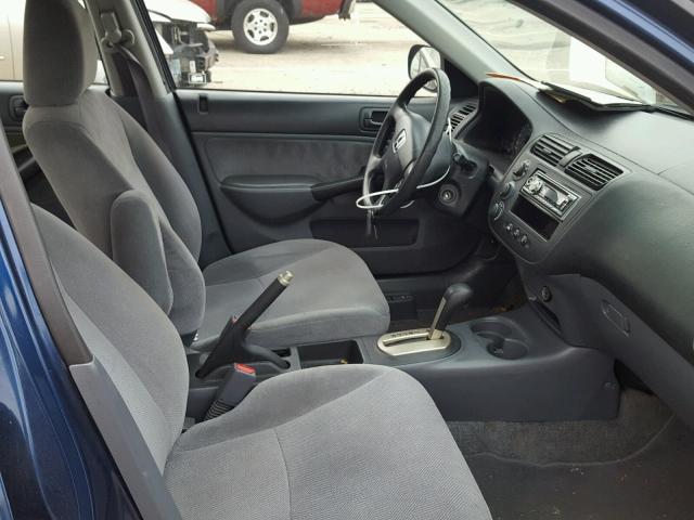 1HGES26771L036611 - 2001 HONDA CIVIC EX 蓝色 照片 5