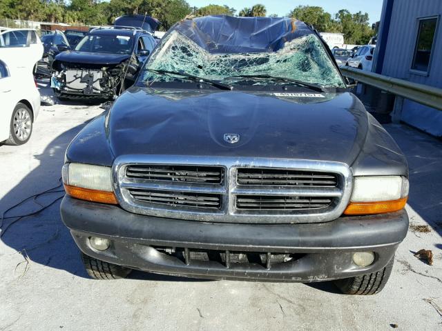 1D7HG38N84S537411 - 2004 DODGE DAKOTA QUA GRAY photo 9