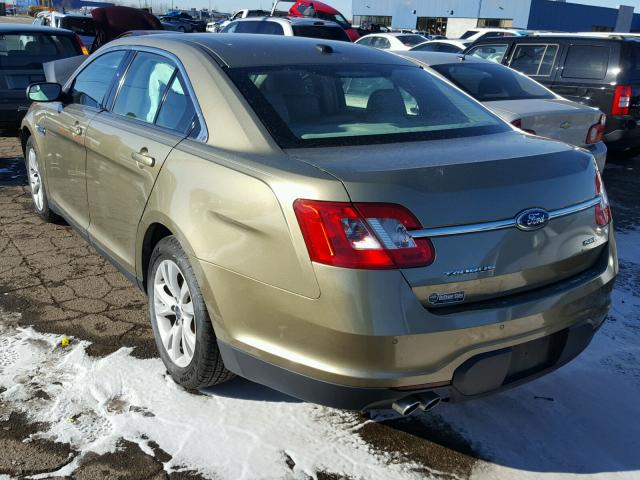 1FAHP2EW3CG107701 - 2012 FORD TAURUS SEL GOLD photo 3