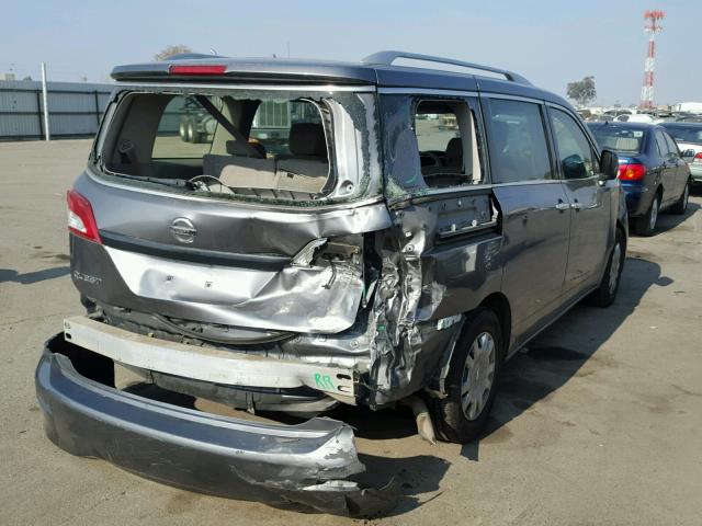 JN8AE2KP2E9106906 - 2014 NISSAN QUEST S GRAY photo 4