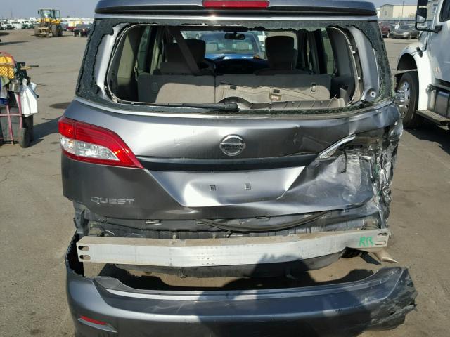 JN8AE2KP2E9106906 - 2014 NISSAN QUEST S GRAY photo 9