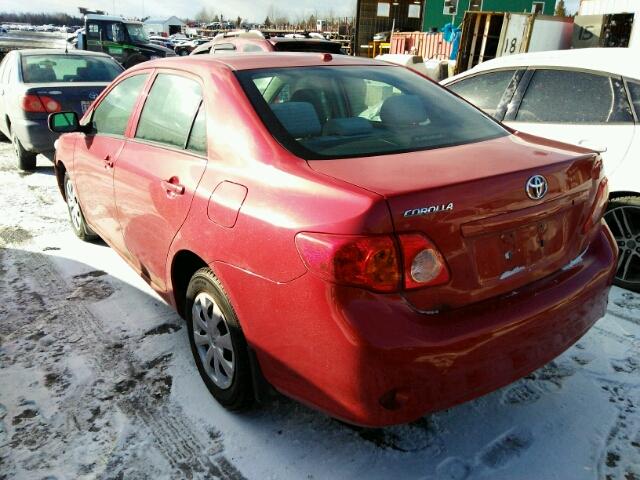 2T1BU40E89C089822 - 2009 TOYOTA COROLLA BA RED photo 3