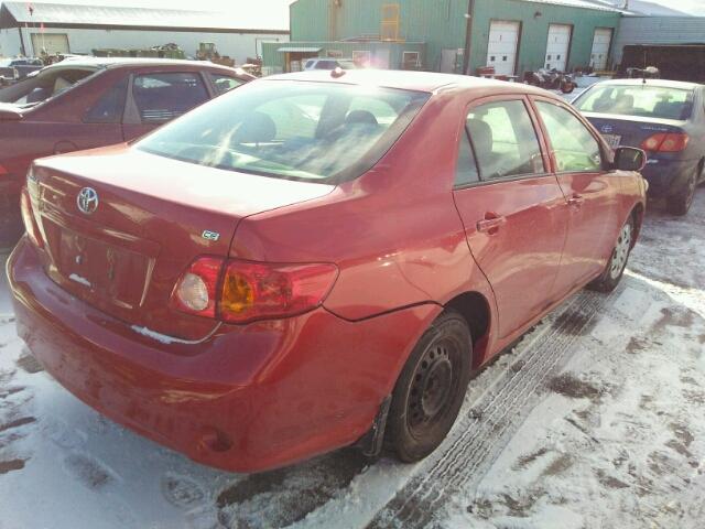 2T1BU40E89C089822 - 2009 TOYOTA COROLLA BA RED photo 4