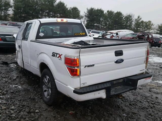 1FTFX1EF1EFB72759 - 2014 FORD F150 SUPER WHITE photo 3