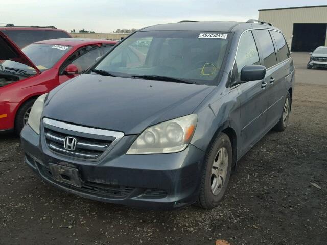 5FNRL38426B059777 - 2006 HONDA ODYSSEY EX CHARCOAL photo 2