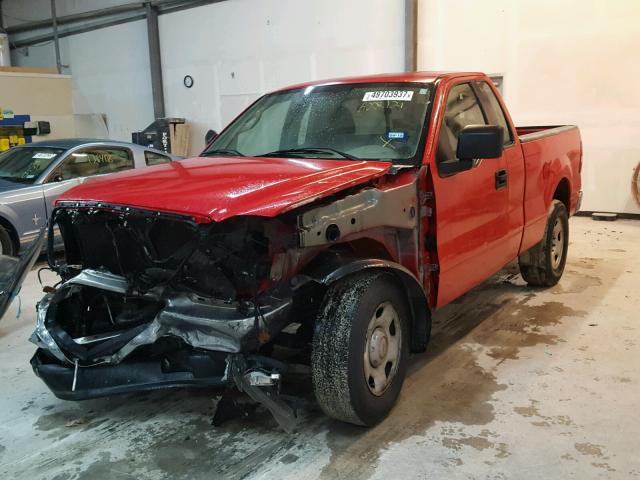 1FTRF12W35NA27121 - 2005 FORD F150 RED photo 2