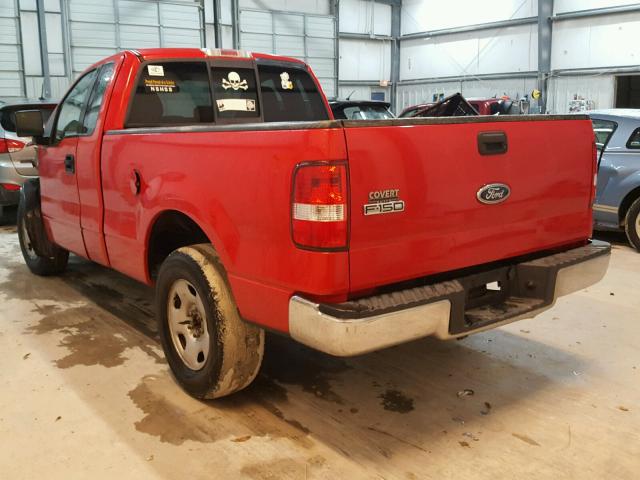 1FTRF12W35NA27121 - 2005 FORD F150 RED photo 3