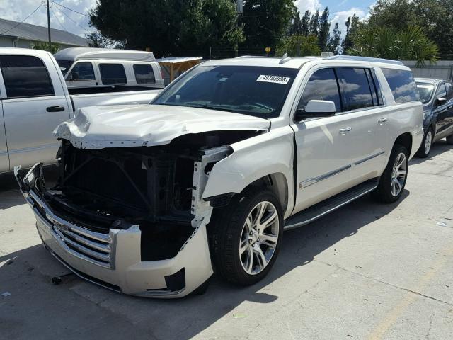 1GYS4SKJ8FR646187 - 2015 CADILLAC ESCALADE E WHITE photo 2