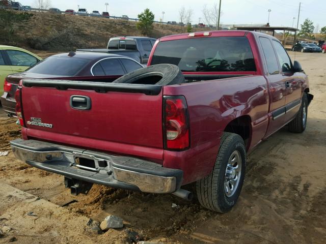 2GCEC19V761148547 - 2006 CHEVROLET SILVERADO BURGUNDY photo 4