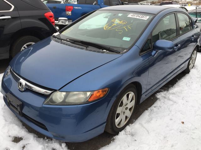 2HGFA16526H511425 - 2006 HONDA CIVIC LX BLUE photo 2