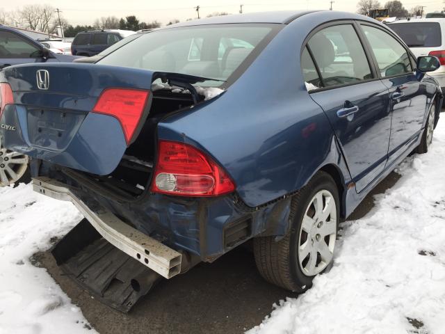 2HGFA16526H511425 - 2006 HONDA CIVIC LX BLUE photo 4