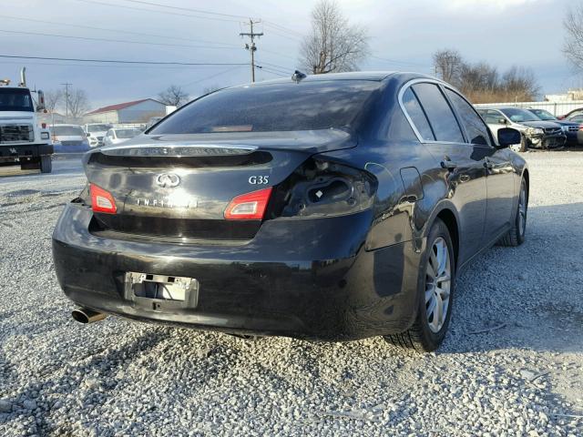 JNKBV61E48M202124 - 2008 INFINITI G35 BLACK photo 4