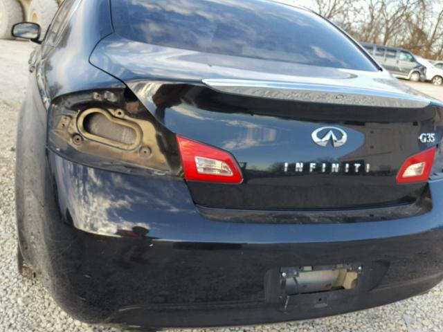 JNKBV61E48M202124 - 2008 INFINITI G35 BLACK photo 9