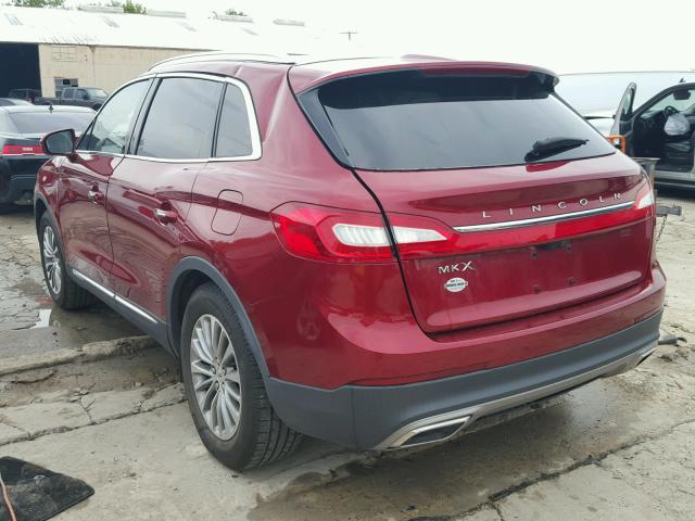 2LMTJ6KR7GBL50453 - 2016 LINCOLN MKX SELECT RED photo 3