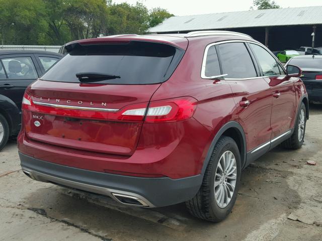 2LMTJ6KR7GBL50453 - 2016 LINCOLN MKX SELECT RED photo 4